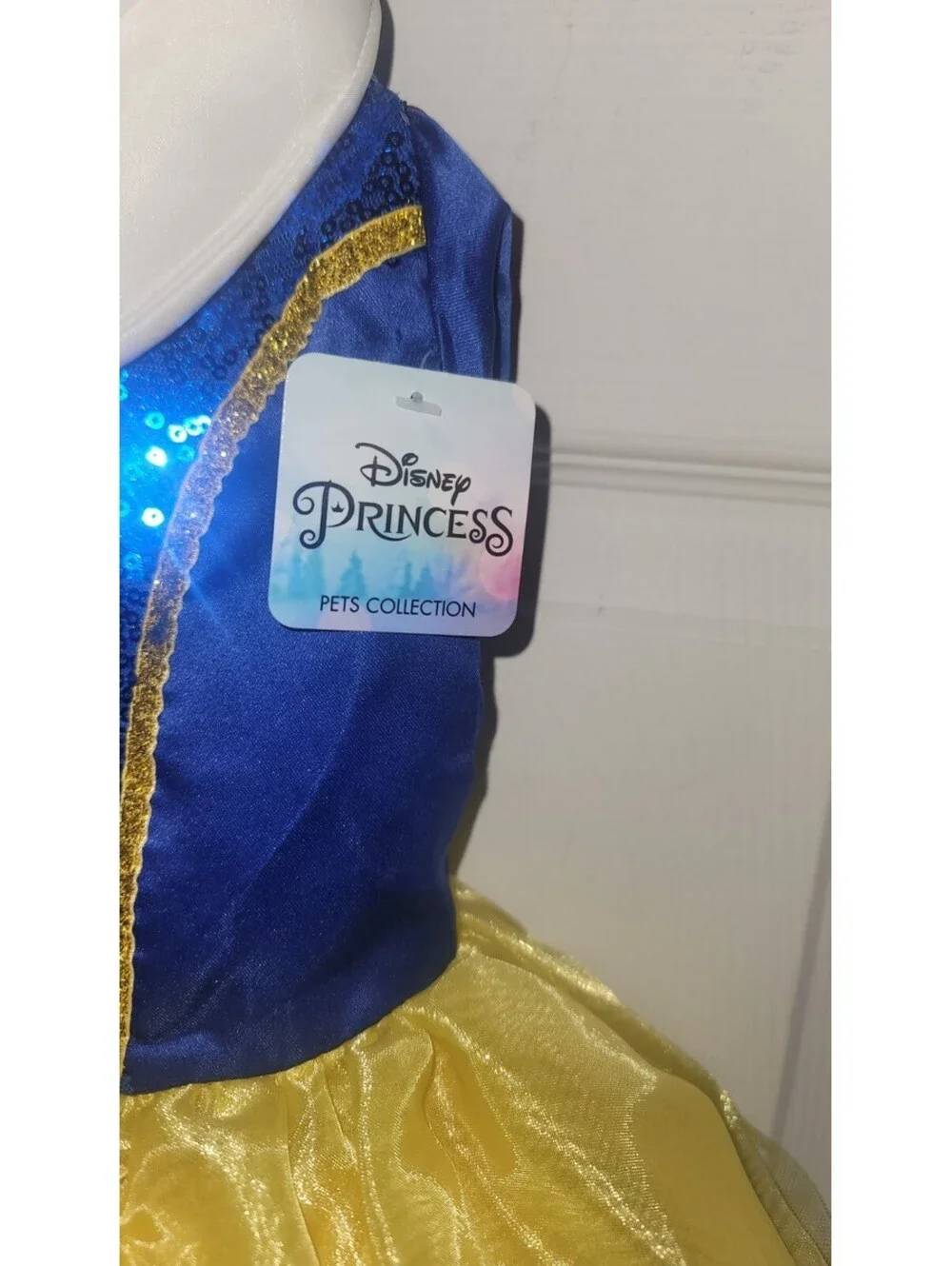 DISNEY PRINCESS SNOW WHITE SEQUIN RUFFLE DRESS RED BOW PET DOG SIZE XL